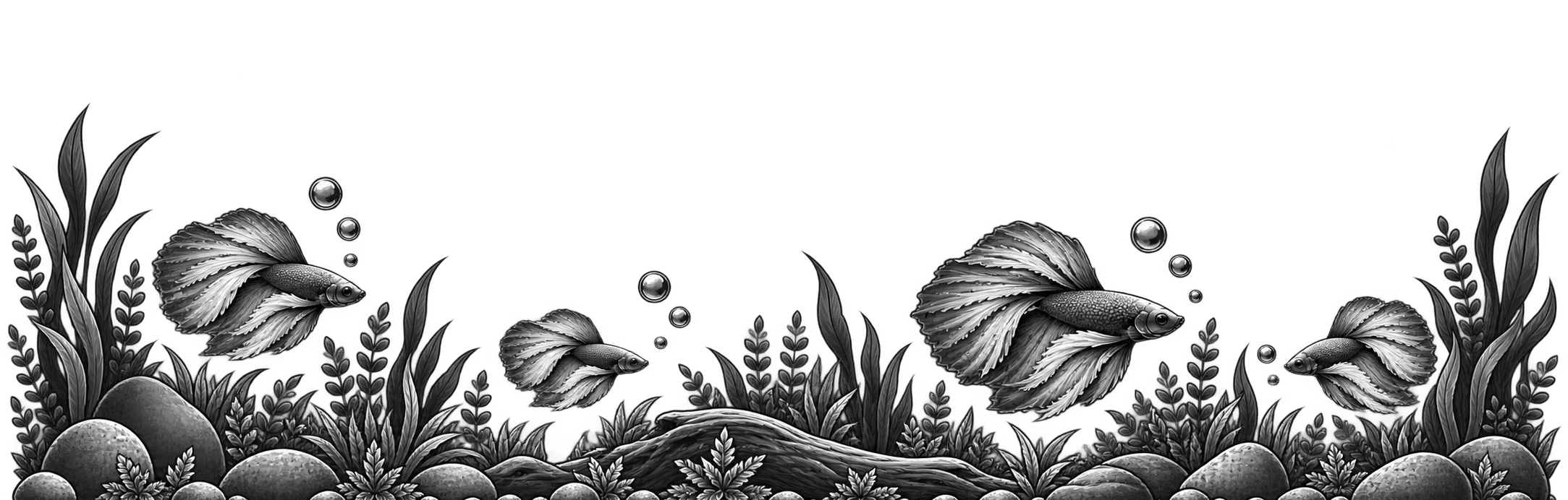 Underwater fish and flora illustration
